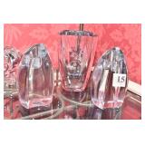 PAIR OF MIKASA CANDLE HOLDERS, UNSIGNED FLORAL