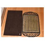 TWO FLOOR MATS ONE INDOOR ONE OUTDOOR
