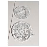 BOHEMIA ETCHED BOWL, GLASS ASHTRAY