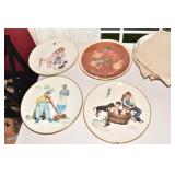 NORMAN ROCKWELL SET OF 4 PLATES 10-1/2"