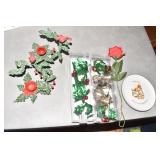 HOLIDAY NAPKIN RINGS, ROSE,