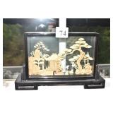 CARVED CORK SCENE 9" X 6"