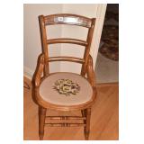 VICTORIAN CHAIR NEEDLEPOINT CHAIR BEAUTIFULLY