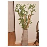 BAMBOO IN WOVEN VASE 28" H