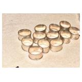GROUP OF 12 NAPKIN RINGS