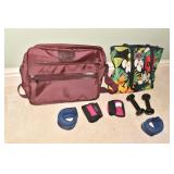 HAWAII TOTE WITH ANKLE WEIGHTS AND BURGUNDY