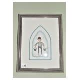 PICTURE OF AMISH BOY HOLDING PAILS SIGNED PRINT