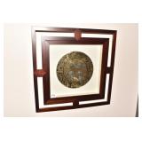 ORIENTAL FRAMED PLATE IN ORIENTAL STYLE FRAME