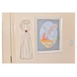 ANGEL WITH LINEN DRESS 22", FRAMED PRINT OF MAN