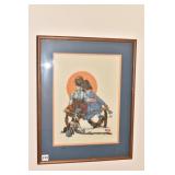 NEEDLEPOINT NORMAN ROCKWELL 22"H 17"W