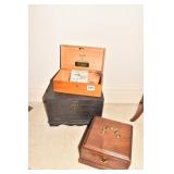 THREE BOXES ONE LANE, ONE VELVET LINED