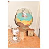 RING HOLDER SETH THOMAS LEATHER CASE TRAVEL ALARM