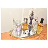 DRESSER TRAY WITH PERFUME BOTTLES