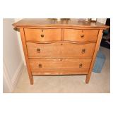OAK DRESSER BOW FRONT 37"W 19.5"D RAISED PANEL