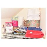 HAT BOXES, TOWELS, TIARA WITH RING IN BOX, LOVE