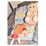 DOLL QUILT AND DOLLS, YARN DOLL