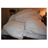 TWO FULL SIZE MATTRESS PADS, NATURAL FILLED DOWN