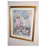 MARGARET W TARRAND PRINT GIRL WITH FAIRIES