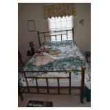 FULL SIZE ANTIQUE BRASS BED