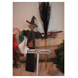 HALLOWEEN WITCH, BROOM DECORATION
