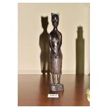CARVED AFRICAN FIGURE STATUE 11.5" H
