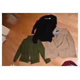 GEMS OF NY GREEN AND TAN JACKET 8 PETITE,