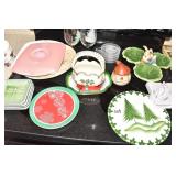 GROUP OF DISHES SOME CHRISTMAS