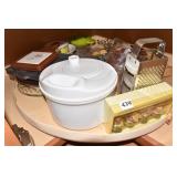 SALAD SPINNER, CHEESE GRADER, PITCHER ETC