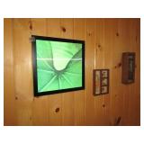 HOLOGRAPHIC FROG PICTURE FRAMED 13" X 13", SHADOW