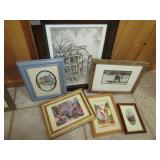 GROUP OF FRAMED PICTURES
