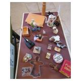 GROUP OF MINIATURE PIECES, TEAPOT, SEWING