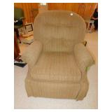 BROWN TWEED FABRIC CHAIR