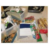 TWO PLASTIC DRAWERS OF SEWING ITEMS DRAWER NOT