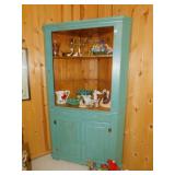 PAINTED CORNER HUTCH CONTENTS NOT INCLUDED