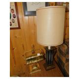 TWO TABLE LAMPS ONE BRASS