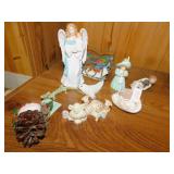 GROUP OF FIGURINES, WILLOW, ANGEL ETC.