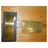 2 WALL HANGINGS, ONE ON SLATE