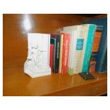 BOOKS, BOOK ENDS, OFFICE SUPPLIES, PENS, ETC.