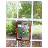 HANGING HUMMINGBIRD-STAINED GLASS DECORATION