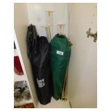 PORTABLE CHAIRS, CURTAIN RODS, ETC.