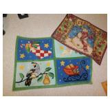 2 SMALLER HOLIDAY RUGS