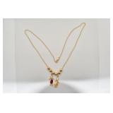 NECKLACE: 14KT PULL CHAIN TYPE CHAIN, 6 GOLD