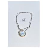 NECKLACE STERLING SILVER BOX CHAIN WITH GOLD