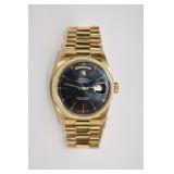 ROLEX PRESIDENTIAL 18038 18KT GOLD WITH BLACK