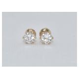 EARRINGS: DIAMOND STUD SIX PRONG 5.4 MM I-J, S12