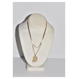 20" NECKLACE - 14KT GOLD W/ UNICORN PENDANT 2.8