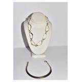 STERLING ITALY BRACELET 7" & HEART DESIGN LINK