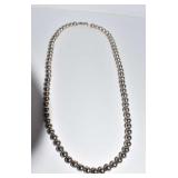 20 POINT SILVER BEADS UNMARKED - MARKED 925 - 18"