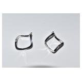 EARRINGS 14 KT WHITE GOLD - 1.6 DWT