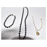 10 KT MARKET TURKEY - 7" BRACELET. 9 DWT - BLACK